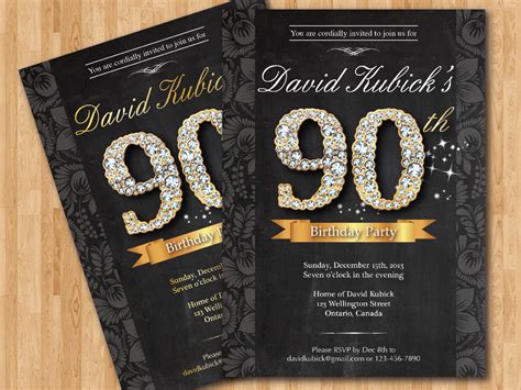 invitations for 90th birthday party|90th birthday party invitation wording.